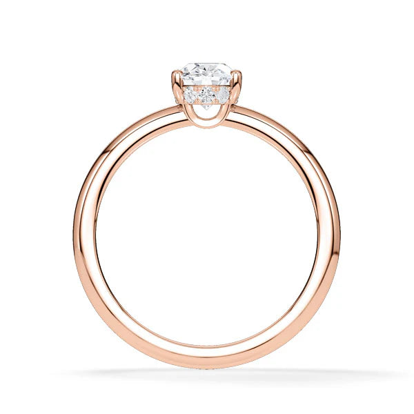 Verlobungsring Hidden Halo Oval mit Lab Grown Diamant ab 0.50ct