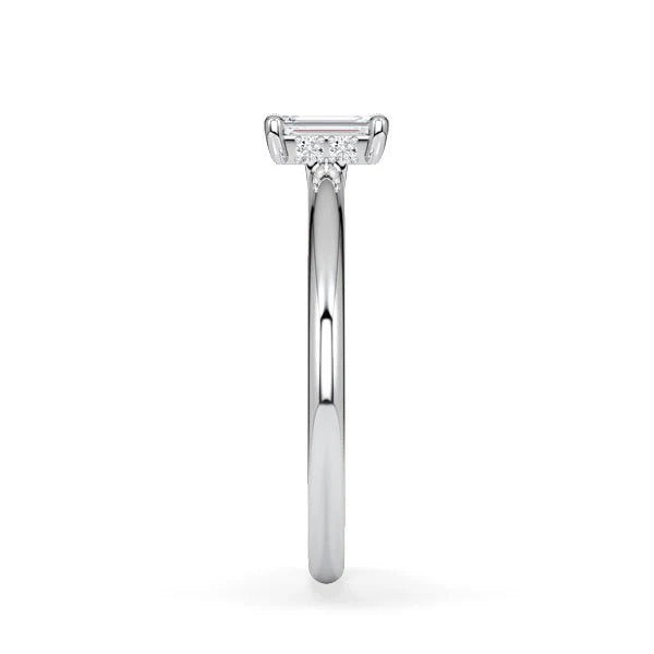 Verlobungsring Hidden Halo Emerald mit Lab Grown Diamant ab 0.50ct