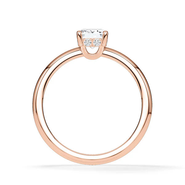 Verlobungsring Hidden Halo Emerald mit Lab Grown Diamant ab 1.50ct