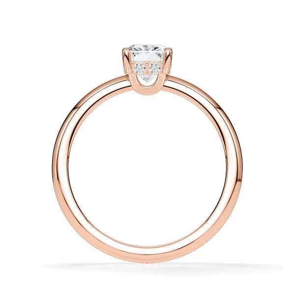 Verlobungsring Hidden Halo Radiant mit Lab Grown Diamant ab 1.50ct