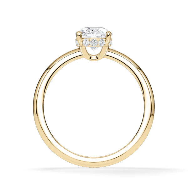 Verlobungsring Hidden Halo Oval mit Lab Grown Diamant ab 1.50ct