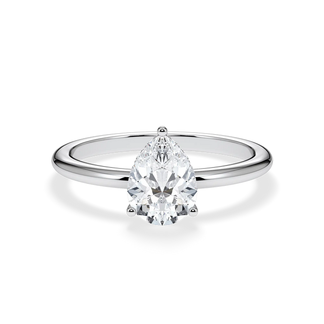 Verlobungsring Tropfen mit Hidden Halo & natürlichem Diamanten ab 1.00ct