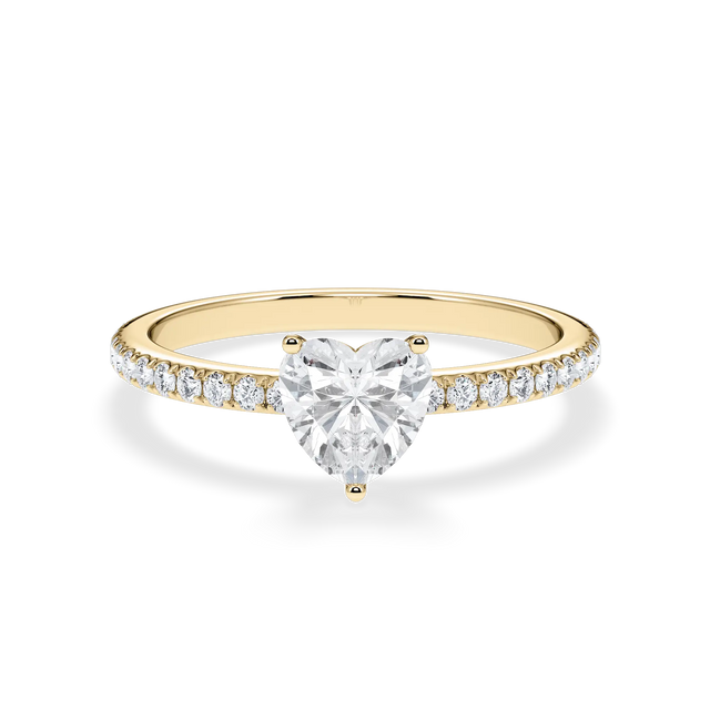 Verlobungsring Herz mit Hidden Halo & Pavé Lab Grown Diamanten ab 1.00ct