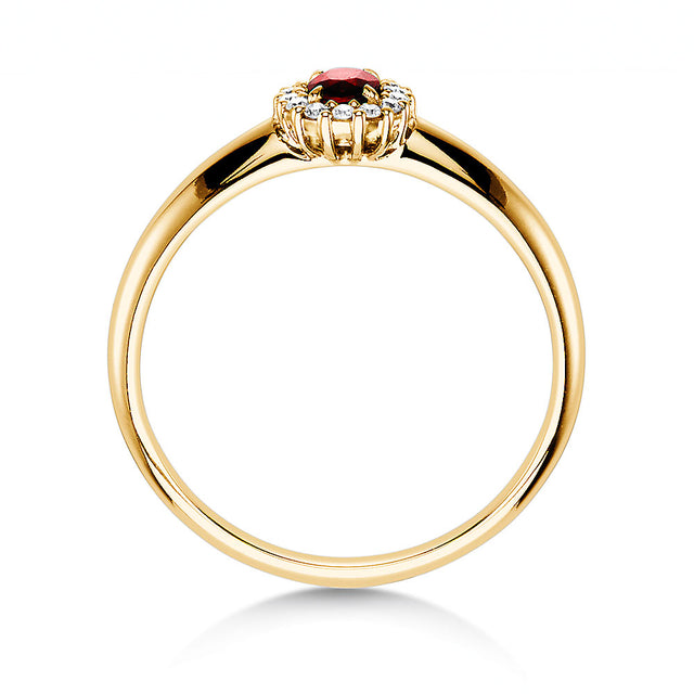 Verlobungsring JOLIE mit Edelstein Rubin & Diamanten