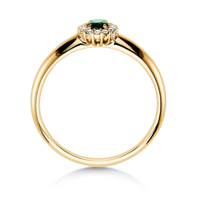 Verlobungsring JOLIE mit Edelstein Smaragd & Diamanten