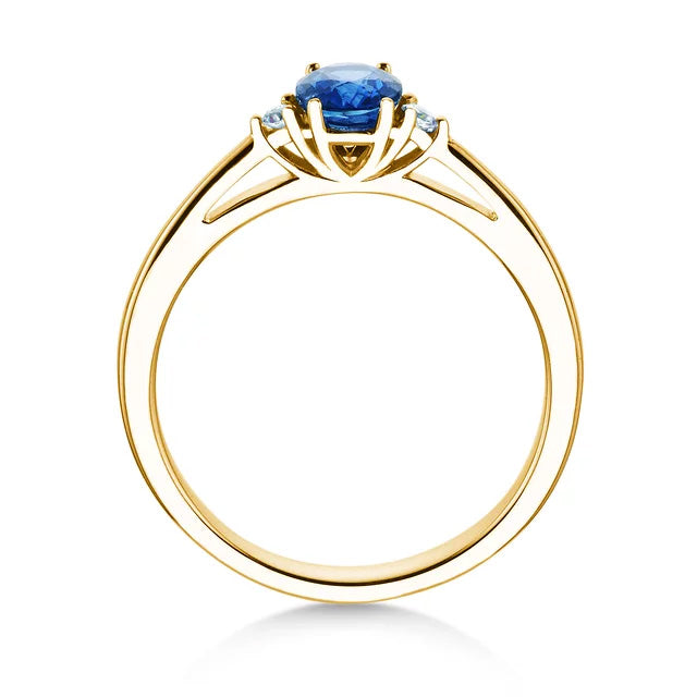 Verlobungsring LIFE mit Edelstein Saphir & Diamanten