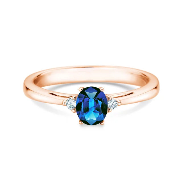 Verlobungsring LIFE mit Edelstein Saphir & Diamanten