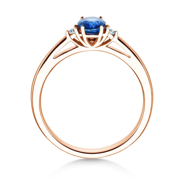 Verlobungsring LIFE mit Edelstein Saphir & Diamanten