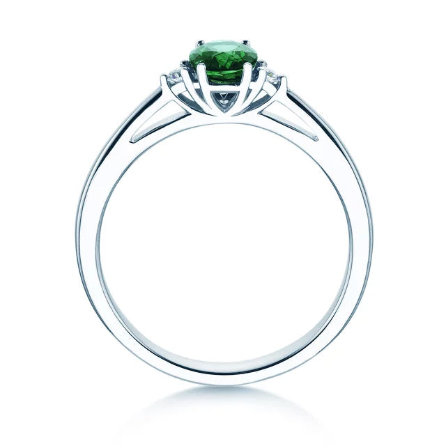 Verlobungsring LIFE mit Edelstein Smaragd & Diamanten