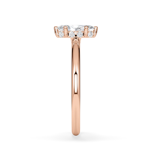 Verlobungsring Marquise mit Hidden Halo & Lab Grown Diamanten ab 0.50ct
