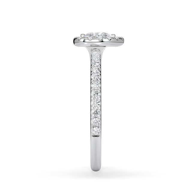 Verlobungsring Herz mit Halo & Pavé Lab Grown Diamanten ab 0.50ct