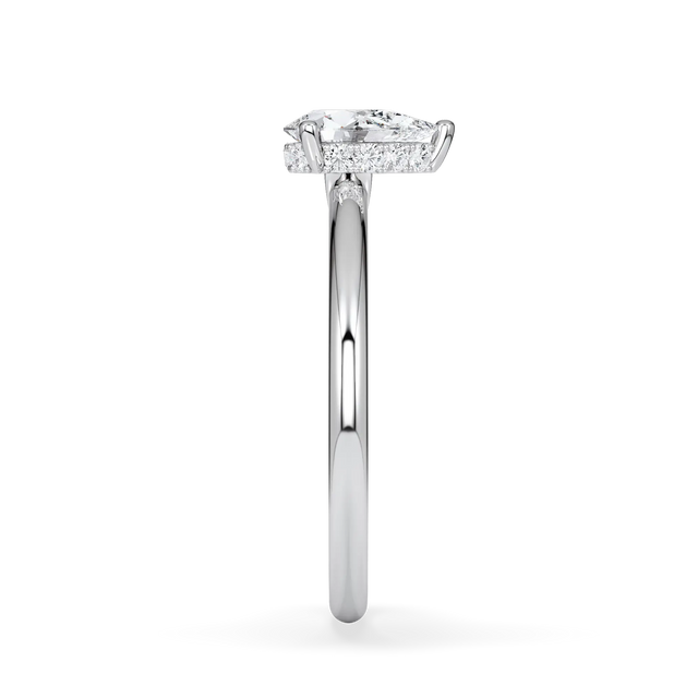 Verlobungsring Tropfen mit Hidden Halo & Lab Grown Diamanten ab 0.50ct
