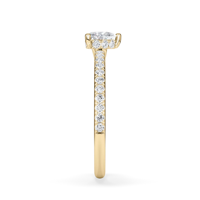 Verlobungsring Herz mit Hidden Halo & Pavé Lab Grown Diamanten ab 0.50ct