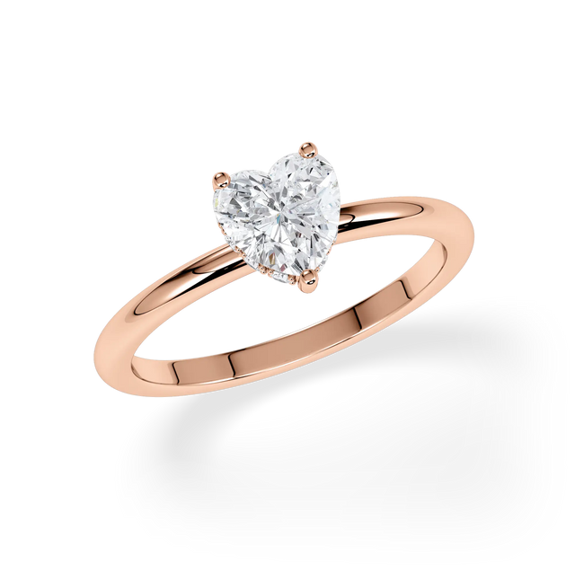 Verlobungsring Herz mit Hidden Halo & Lab Grown Diamanten ab 1.00ct