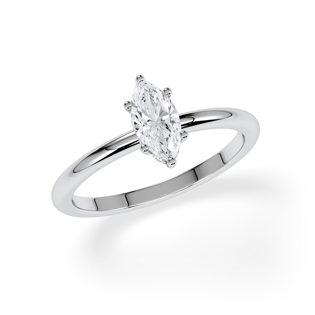 Verlobungsring Marquise mit Hidden Halo & Lab Grown Diamanten ab 0.50ct