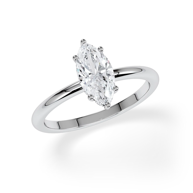 Verlobungsring Marquise mit Hidden Halo & Lab Grown Diamanten ab 1.00ct