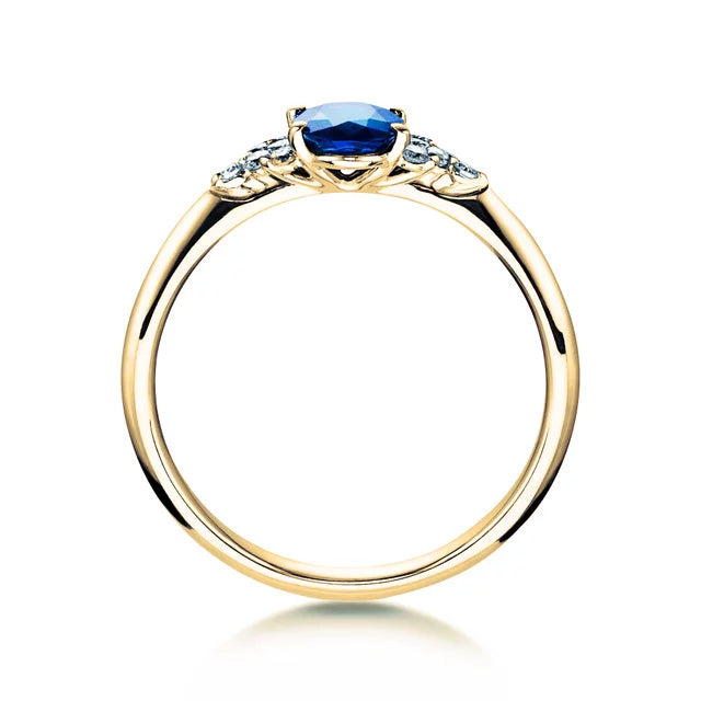 Verlobungsring VIVID PETITE SAPHIR Gelbgold mit Saphir & Diamanten