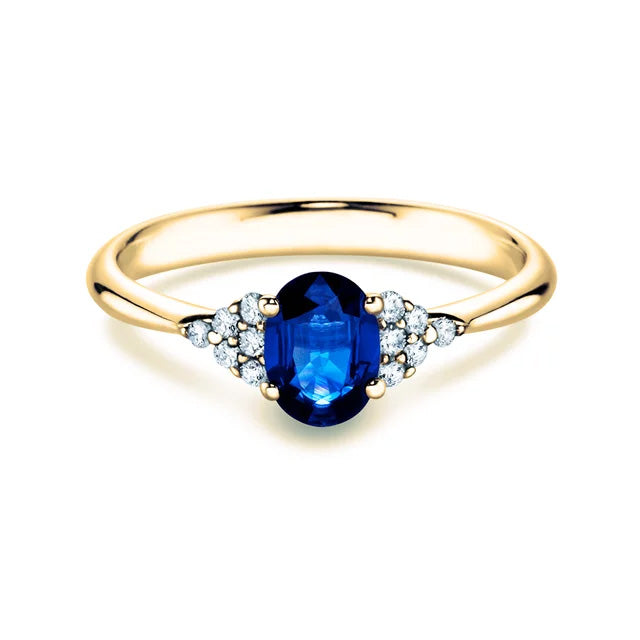 Verlobungsring VIVID PETITE SAPHIR Gelbgold mit Saphir & Diamanten