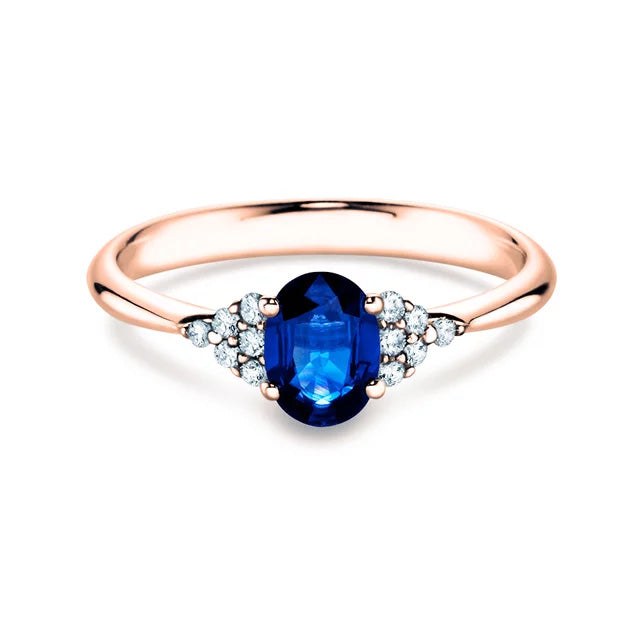 Verlobungsring VIVID PETITE SAPHIR Gelbgold mit Saphir & Diamanten