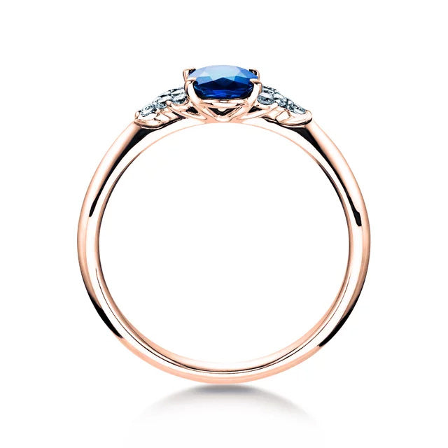 Verlobungsring VIVID PETITE SAPHIR Gelbgold mit Saphir & Diamanten