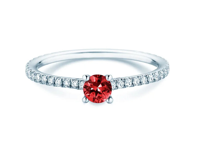 Verlobungsring Bright Platin 950/- mit Saphir 0,20ct und Diamanten 0,27ct