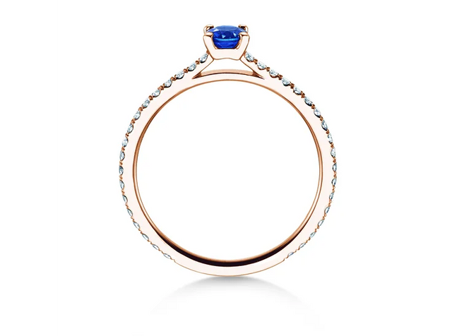 Verlobungsring Bright Platin 950/- mit Saphir 0,20ct und Diamanten 0,27ct