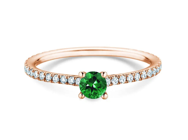 Verlobungsring BRIGHT mit Edelstein Smaragd & Diamanten
