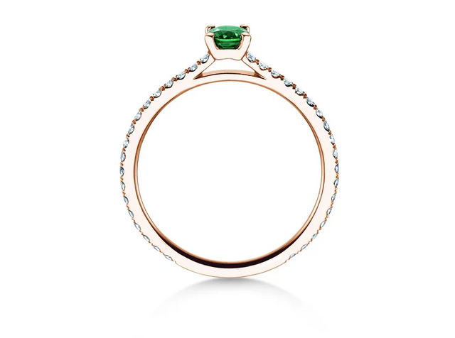 Verlobungsring BRIGHT mit Edelstein Smaragd & Diamanten