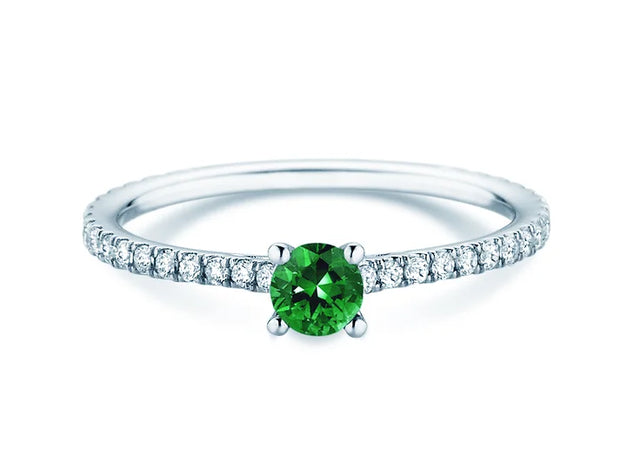 Verlobungsring BRIGHT mit Edelstein Smaragd & Diamanten