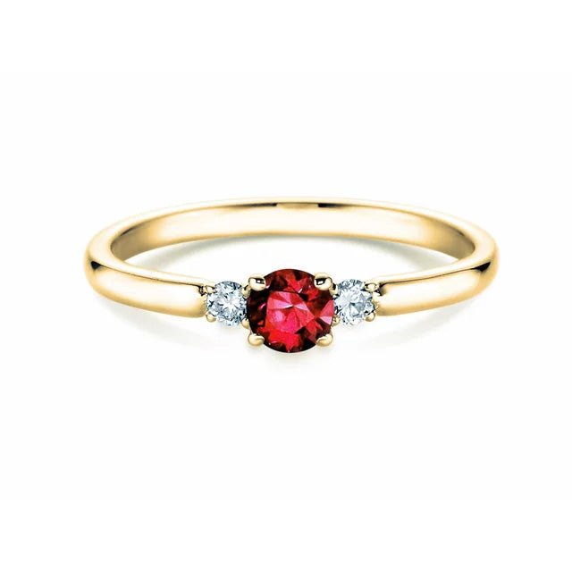 Verlobungsring VIVID PETITE mit Rubin & Diamanten