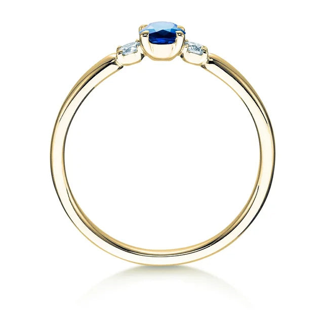 Verlobungsring VIVID PETITE mit Saphir & Diamanten