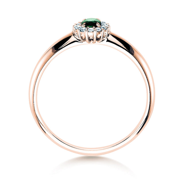 Verlobungsring JOLIE mit Edelstein Smaragd & Diamanten