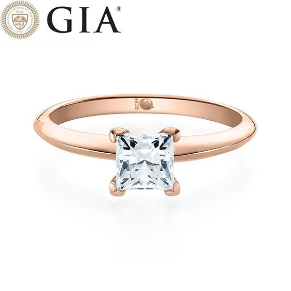 Verlobungsring PRINCESS mit natürlichem Diamant ab 0.70ct