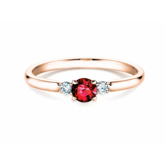 Verlobungsring VIVID PETITE mit Rubin & Diamanten