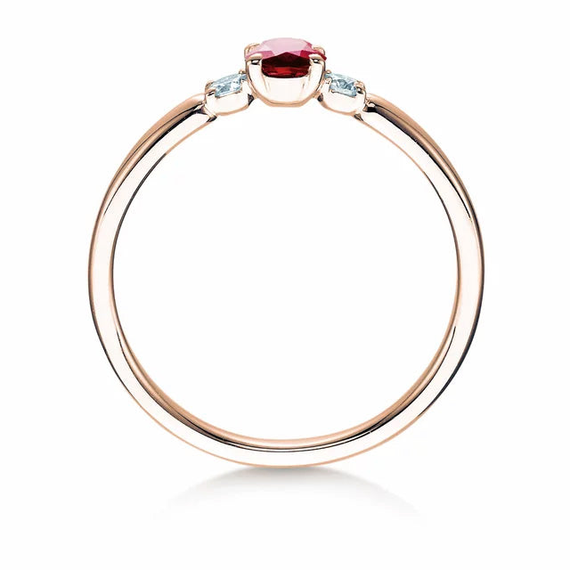 Verlobungsring VIVID PETITE mit Rubin & Diamanten