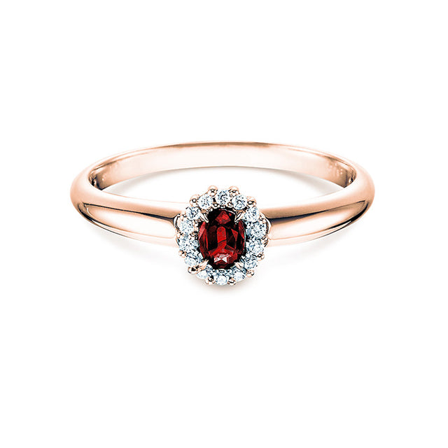 Verlobungsring JOLIE mit Edelstein Rubin & Diamanten