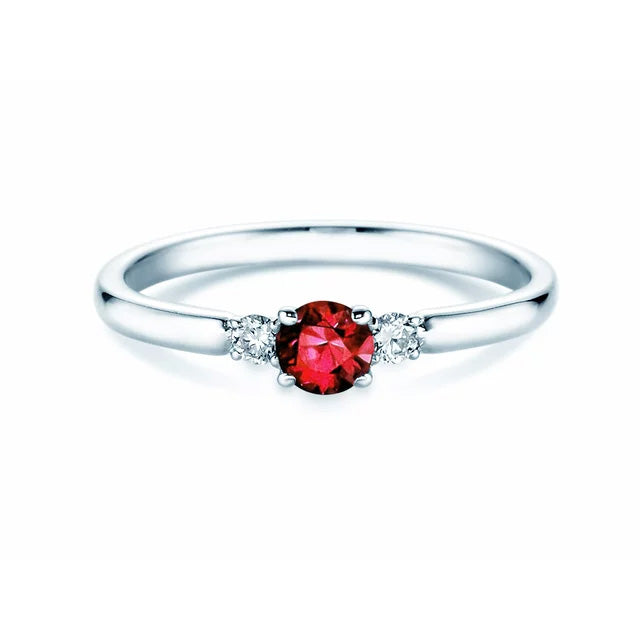 Verlobungsring VIVID PETITE mit Rubin & Diamanten