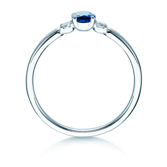 Verlobungsring VIVID PETITE mit Saphir & Diamanten