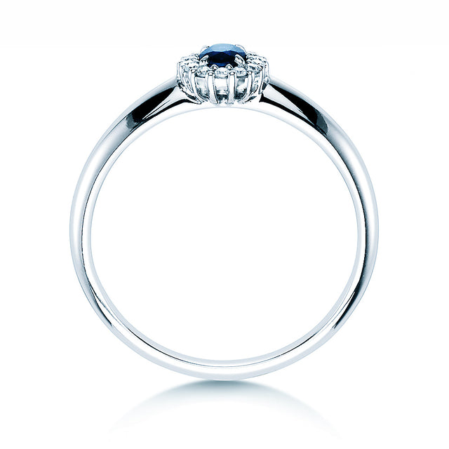 Verlobungsring JOLIE mit Edelstein Saphir & Diamanten