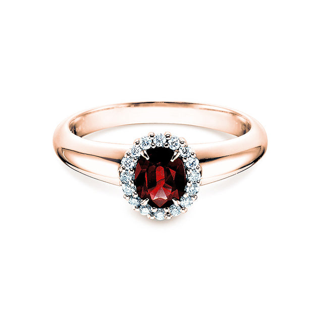 Verlobungsring WINDSOR mit Edelstein Rubin & Diamanten