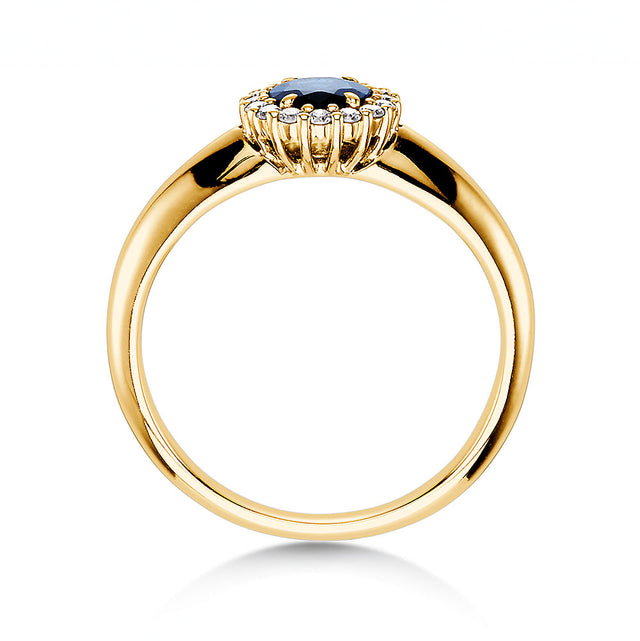 Verlobungsring WINDSOR mit Edelstein Saphir & Diamanten