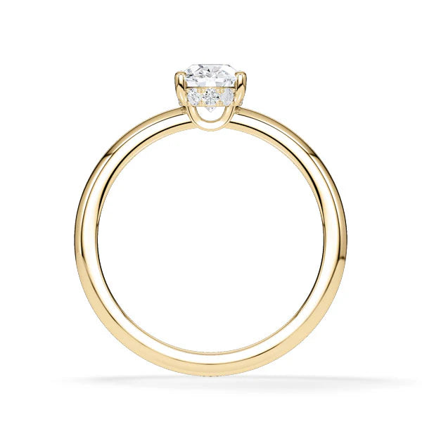 Verlobungsring Hidden Halo Oval mit Lab Grown Diamant ab 0.50ct