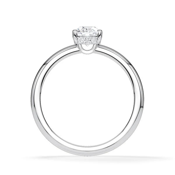 Verlobungsring Hidden Halo Oval mit Lab Grown Diamant ab 0.50ct