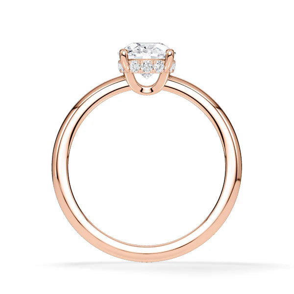 Verlobungsring Hidden Halo Oval mit Lab Grown Diamant ab 1.50ct