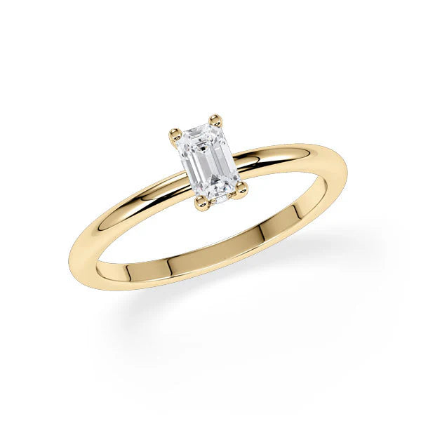 Verlobungsring Hidden Halo Emerald mit natürlichem Diamant ab 0.50ct