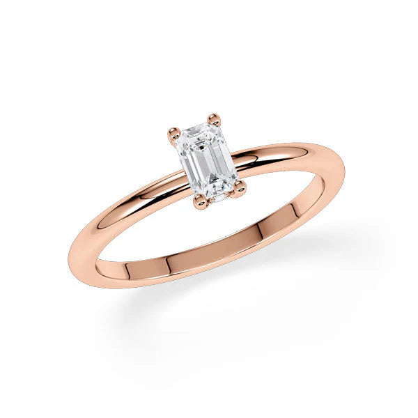 Verlobungsring Hidden Halo Emerald mit Lab Grown Diamant ab 0.50ct