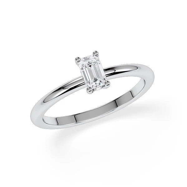 Verlobungsring Hidden Halo Emerald mit Lab Grown Diamant ab 0.50ct