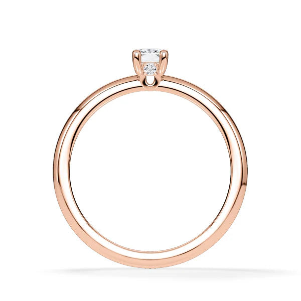 Verlobungsring Hidden Halo Radiant mit Lab Grown Diamant ab 0.50ct