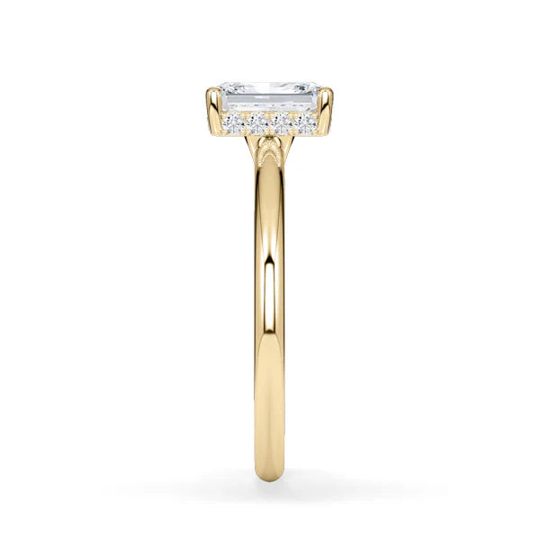 Verlobungsring Hidden Halo Radiant mit Lab Grown Diamant ab 1.50ct