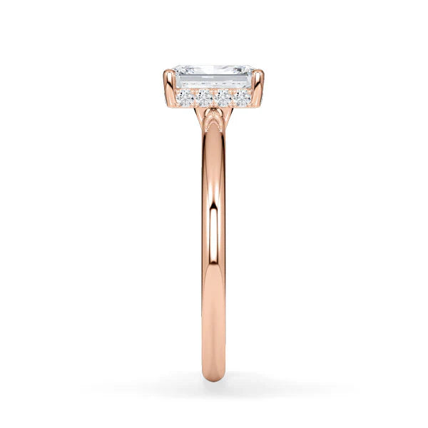 Verlobungsring Hidden Halo Radiant mit Lab Grown Diamant ab 1.50ct